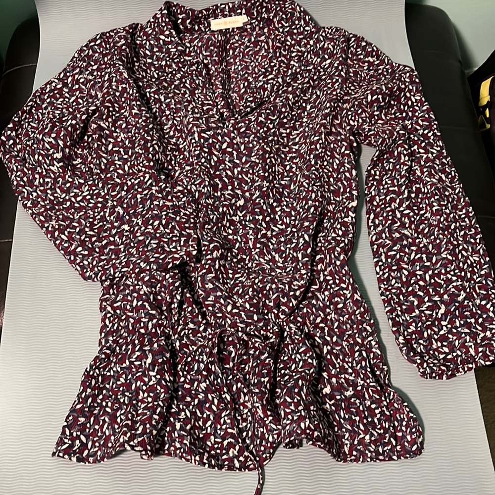 Tory Burch printed long sleeves blouse, size M, excellent condition